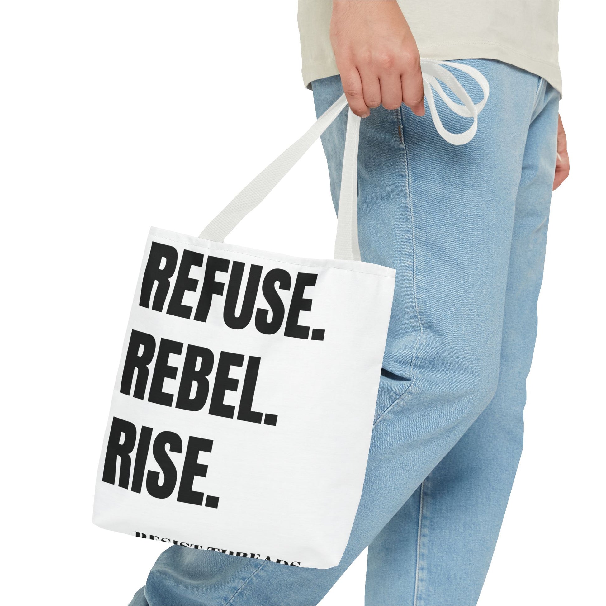 REFUSE. REBEL RISE. Tote bag.