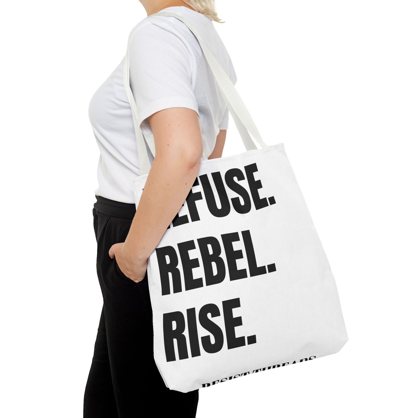 REFUSE. REBEL RISE. Tote bag.