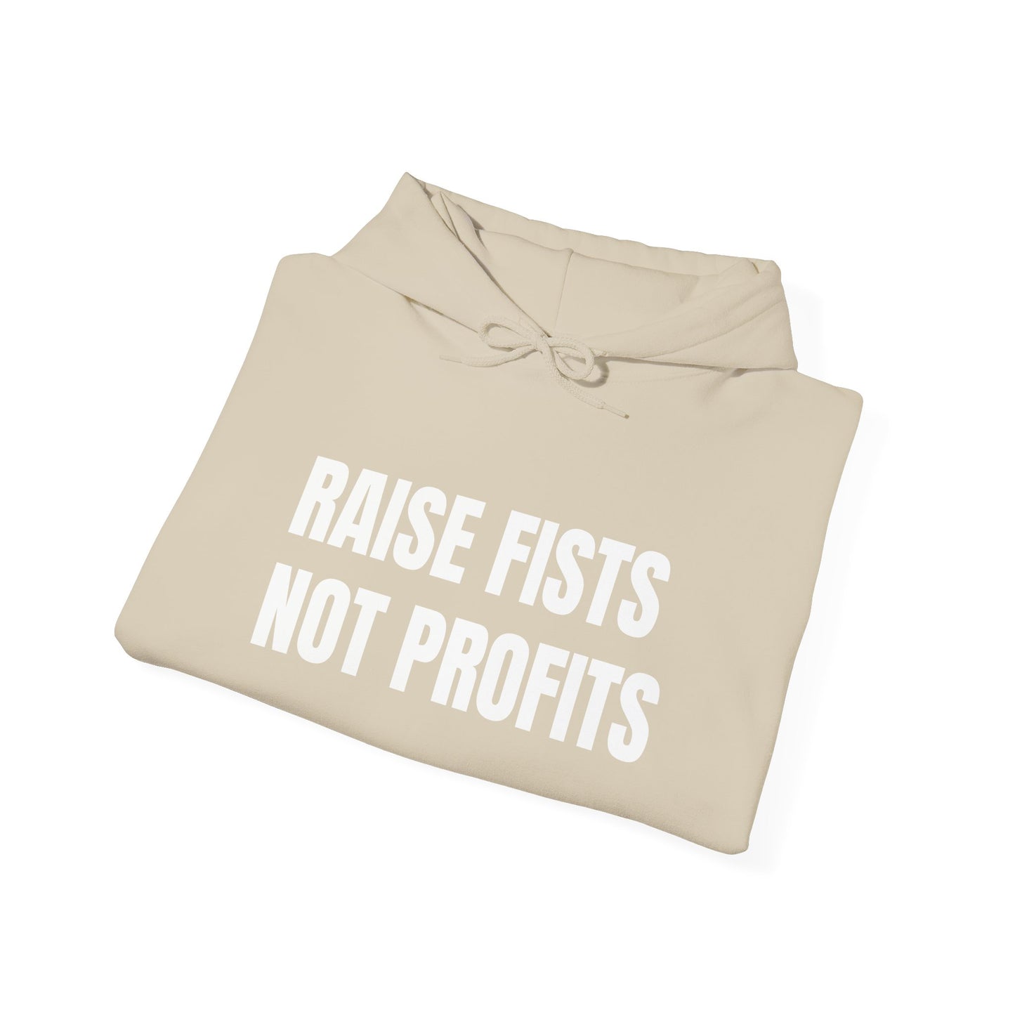 RAISE FISTS NOT PROFITS Hooded Sweatshirt